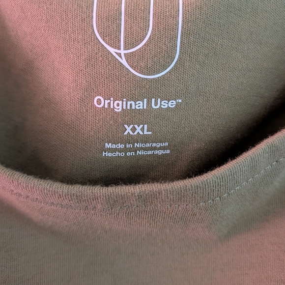 Men's Original Use XXL Olive Green Tank Top with White Sun Graphic - Picture 3 of 5